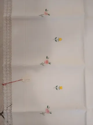 Lenzuolo matrimoniale, 2 federe, cotone ricamato