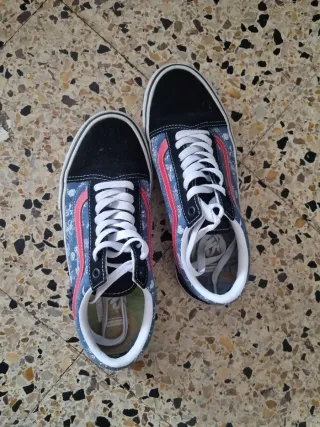 Zapatillas Vans Old Skool Azul y Rosa