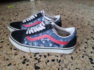 Zapatillas Vans Old Skool Azul y Rosa