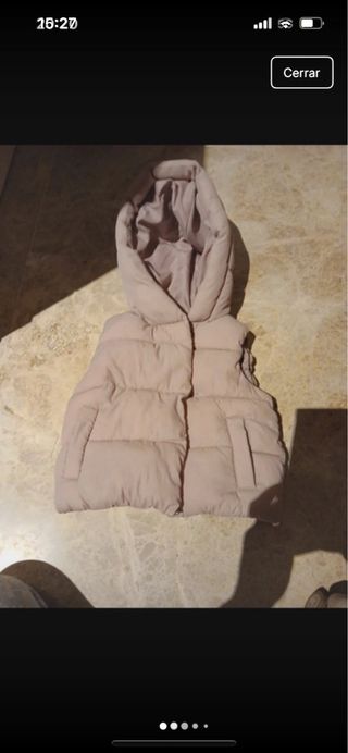 Chaleco niña Mango Rosa Talla 9-12 meses