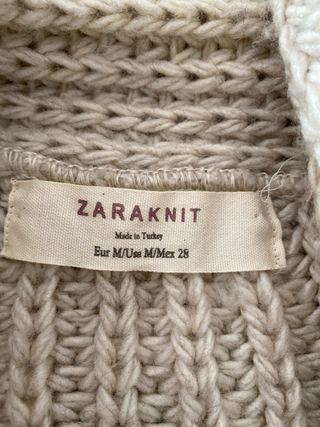 Chaqueta Zara Beige Gruesa