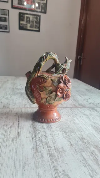 Botijo Mayólica Lagarto Vintage