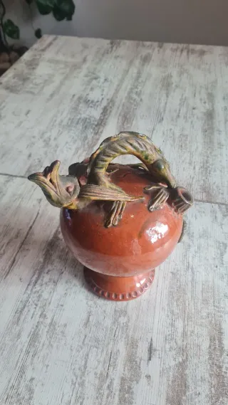 Botijo Mayólica Lagarto Vintage