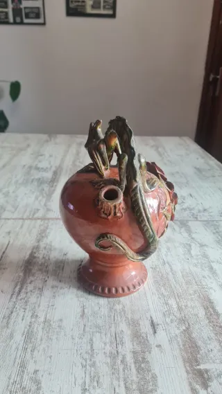 Botijo Mayólica Lagarto Vintage