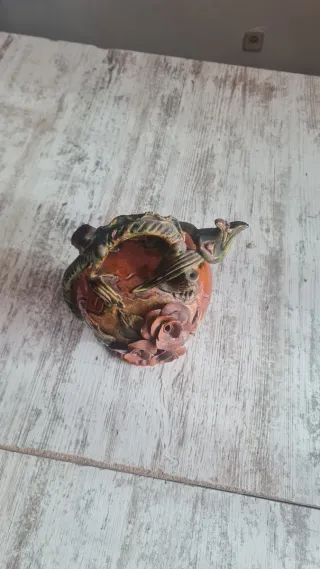 Botijo Mayólica Lagarto Vintage