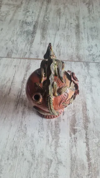 Botijo Mayólica Lagarto Vintage