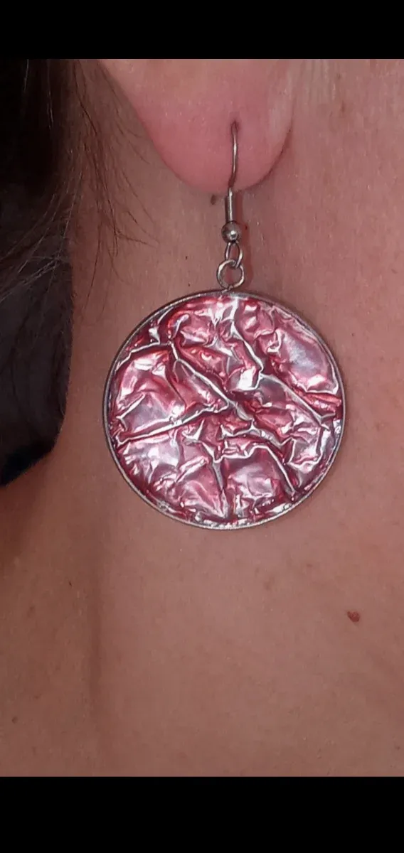 Pendientes redondos plateados