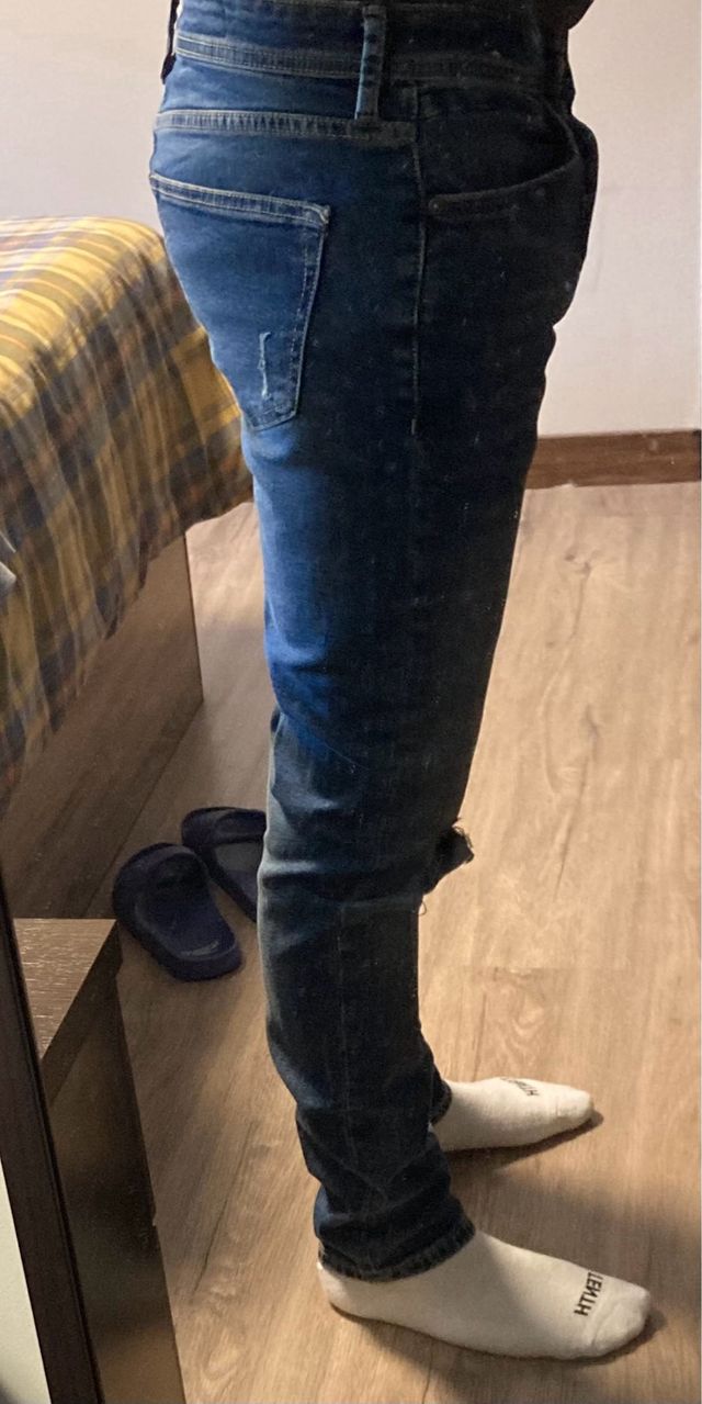 Vaqueros pitillo azules