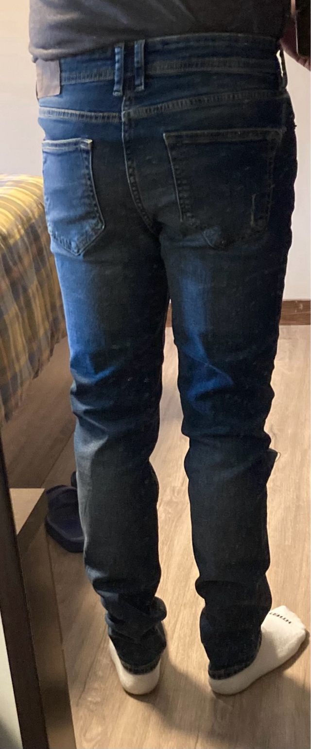 Vaqueros pitillo azules