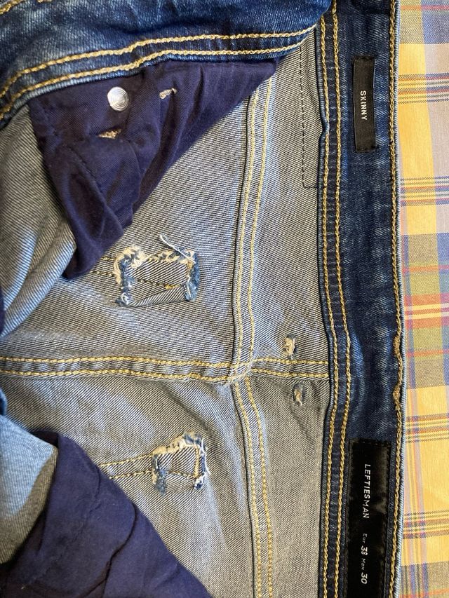 Vaqueros pitillo azules