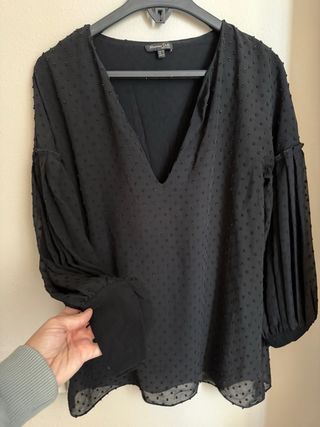 Blusa Massimo Dutti negra M