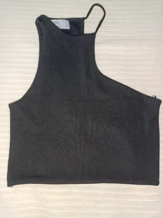 Top corto Bershka nero