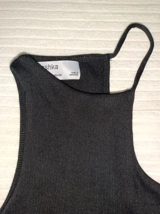 Top corto Bershka nero