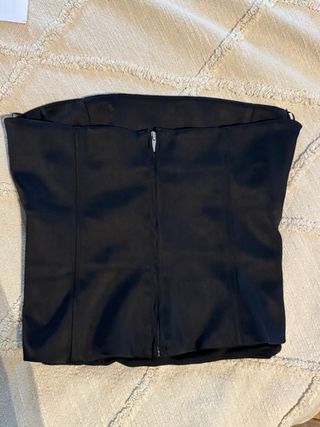 Top Zara pedrería negro T. L
