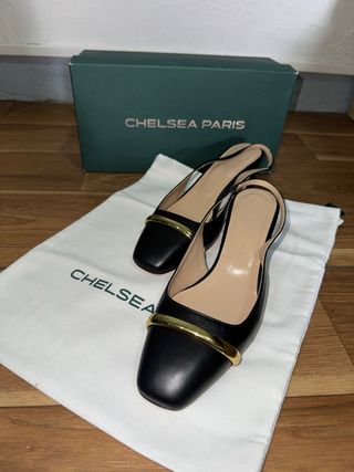 Tacones Chelsea Paris Talla 38 Negros
