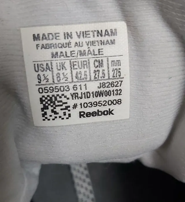 Zapatillas Reebok T42,5 Gris/Blanco