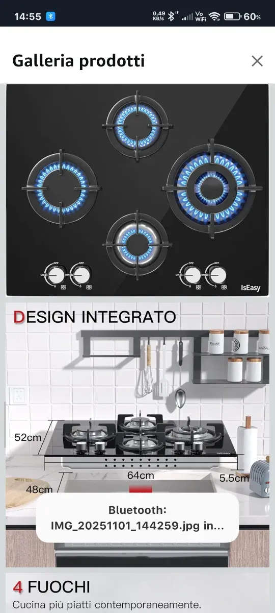 Piano cottura a gas IsEasy