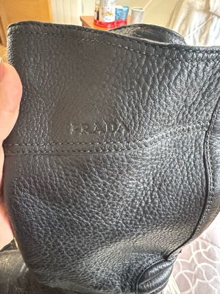Stivali PRADA in pelle nera taglia 38