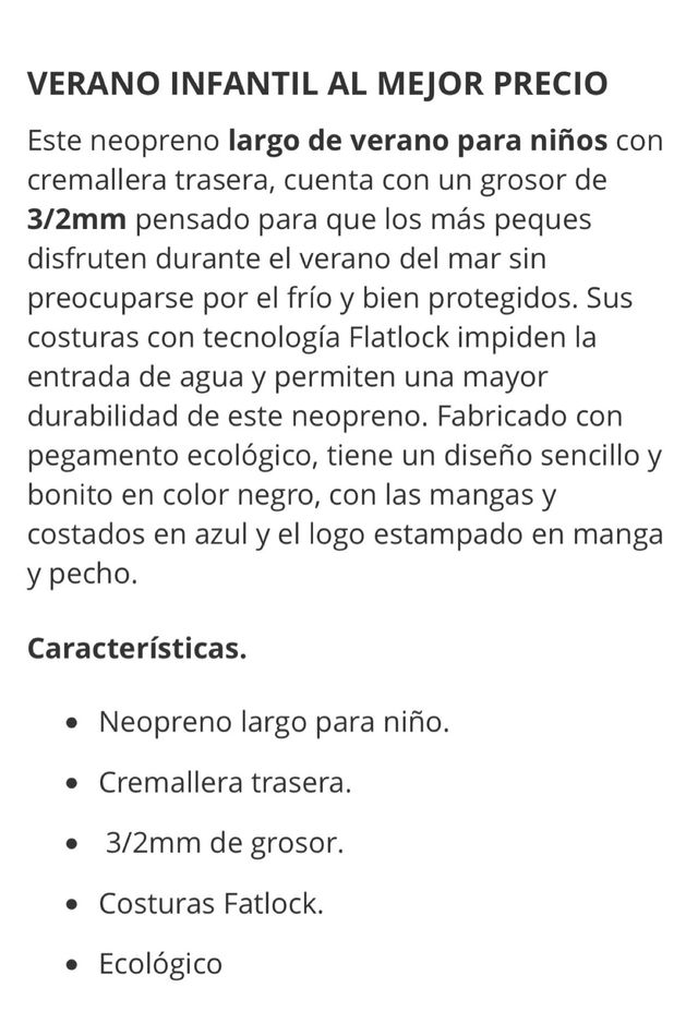 Neopreno Billabong niño 3/2 talla 10