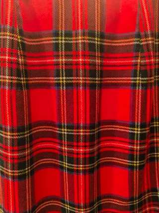 Falda tubo escocesa roja