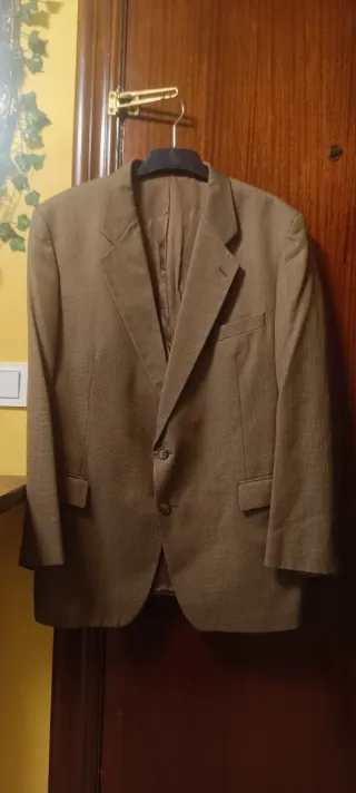 Chaqueta blazer marrón americana traje hombre XL