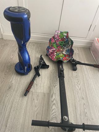 patinete hoverboard y asiento