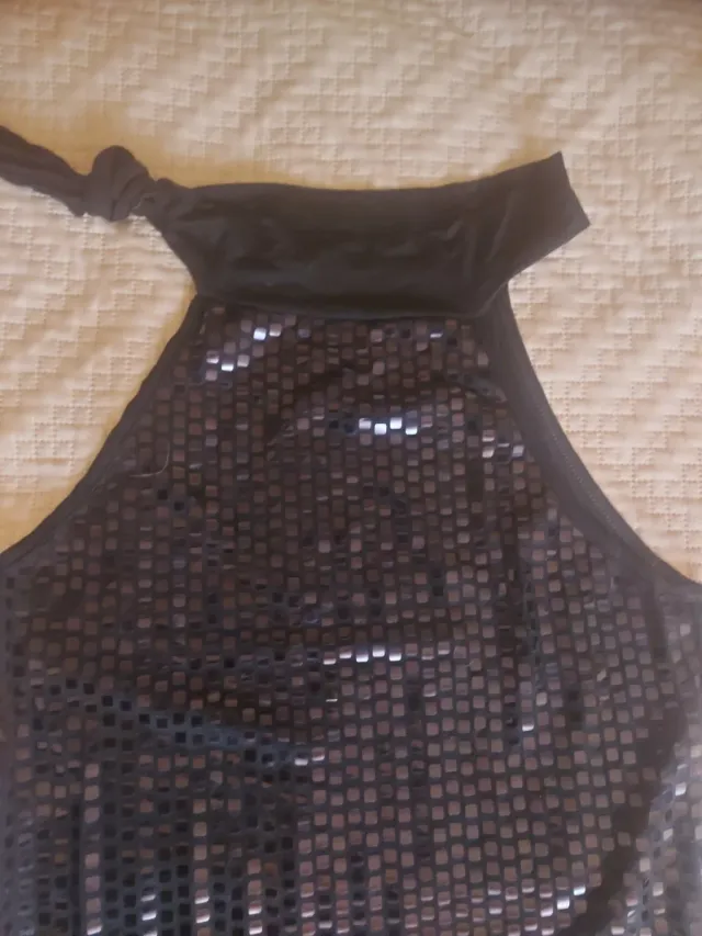 Vestido Negro Brillante