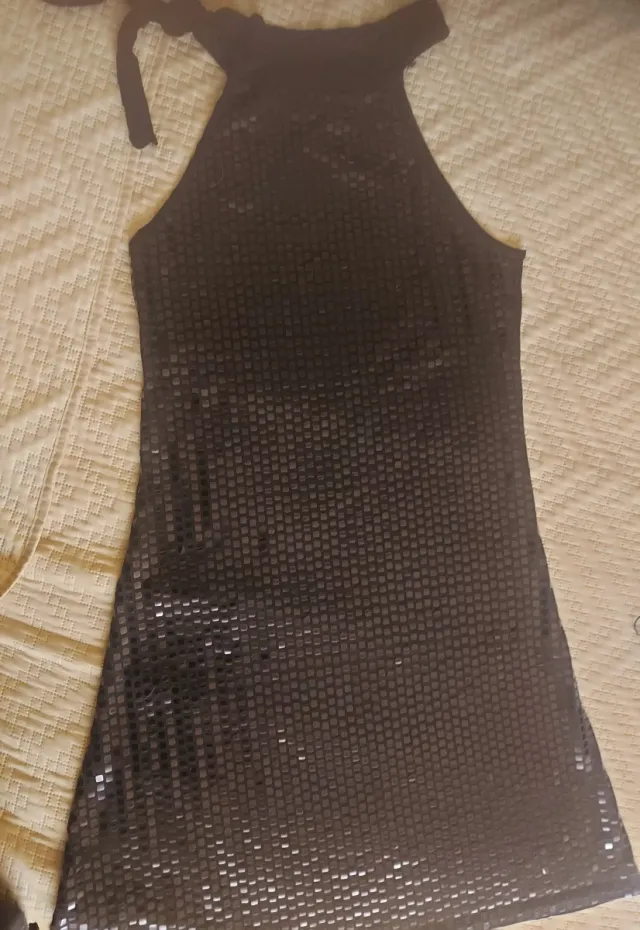 Vestido Negro Brillante