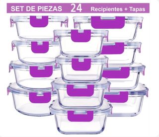 Recipientes de Cristal Para Alimentos - 12 Piezas