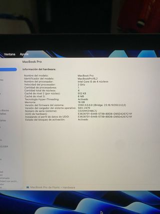 MacBook Pro 13 2020 Intel Core i5 16GB RAM