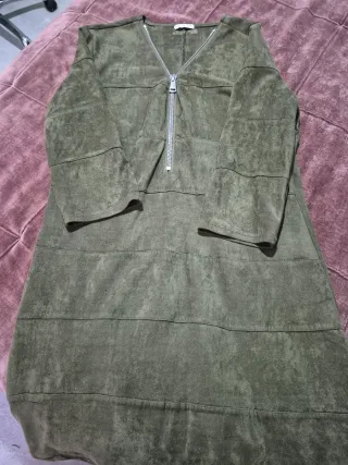 Vestido verde tejido antelina