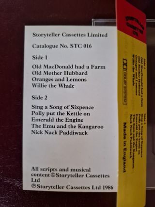 Tres casetes infantiles en inglés