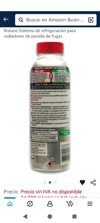 Tapafugas Radiador RISLONE. el mejor!