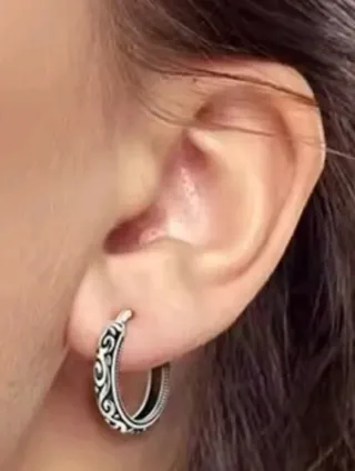 Pendientes aro plata de ley