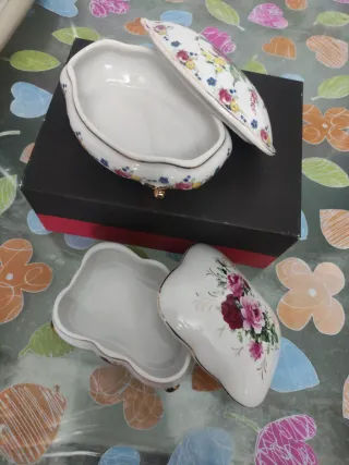 Astucci per gioielli in porcellana con fiori