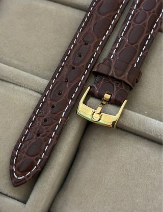 Correa de reloj de piel marrón para reloj Omega