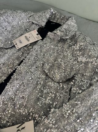 Conjunto Zara lentejuelas talla S
