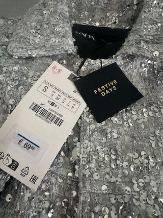 Conjunto Zara lentejuelas talla S
