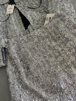 Conjunto Zara lentejuelas talla S
