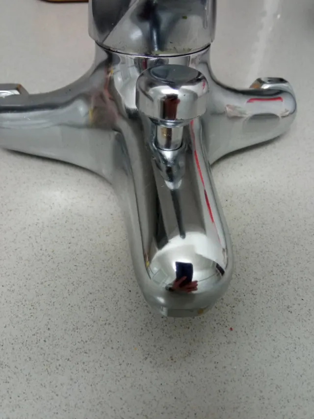 Grifo monomando bañera metal plateado