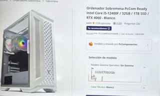 Ordenador de Mesa con Luces LED Azules