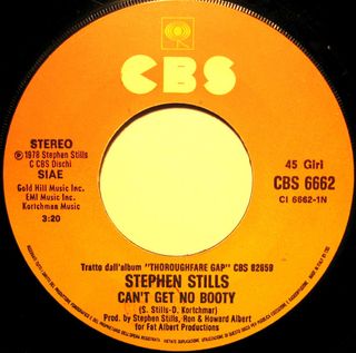 Stephen Stills Can't Get No Booty/Lowdown 7" 45rpm