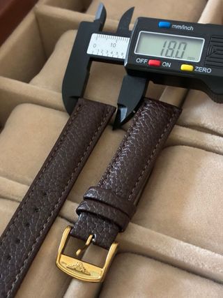 Correa de reloj de piel marrón para Longines