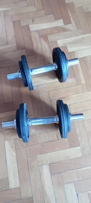 Juego de pesas para gimnasio