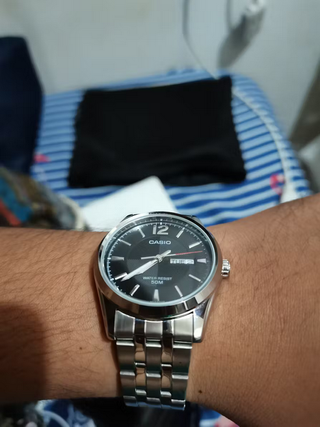 Orologio Casio Uomo Nero Argento