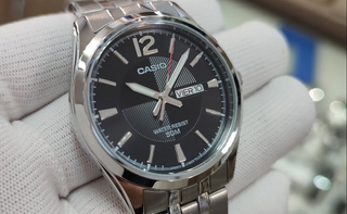 Orologio Casio Uomo Nero Argento