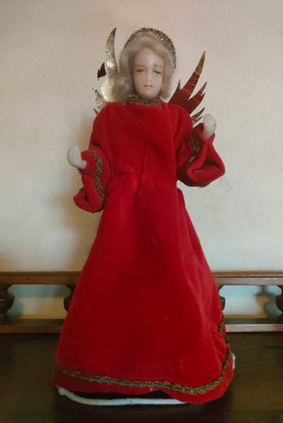 Antico Angelo Natalizio in cera