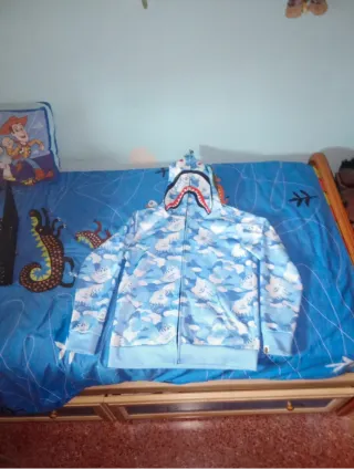 Sudadera Bape Camuflaje Azul Claro