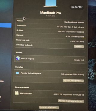 MacBook Pro Gris Espacial