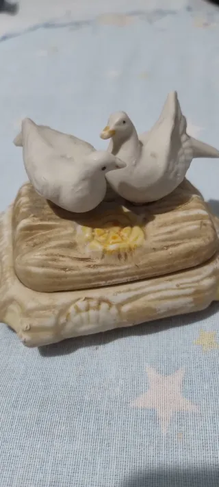 Scatola portagioie vintage colombe made in Italy